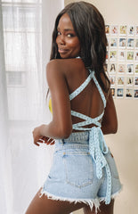 Valencia Crochet Top Green Multi