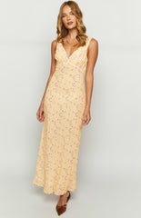 Verlaine Yellow Floral Maxi Dress