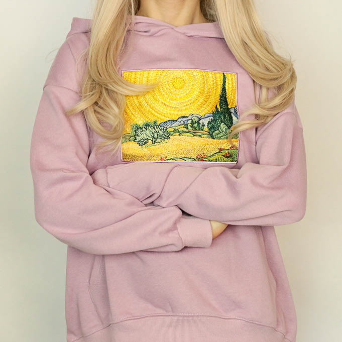 Wheat Field with Cypresses Hoodie