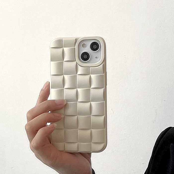 White Checkered iPhone Case