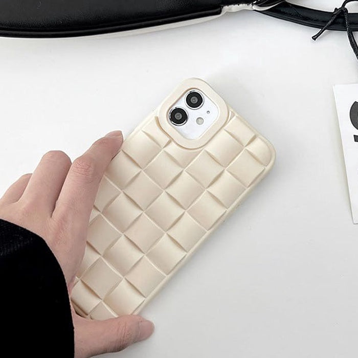 White Checkered iPhone Case