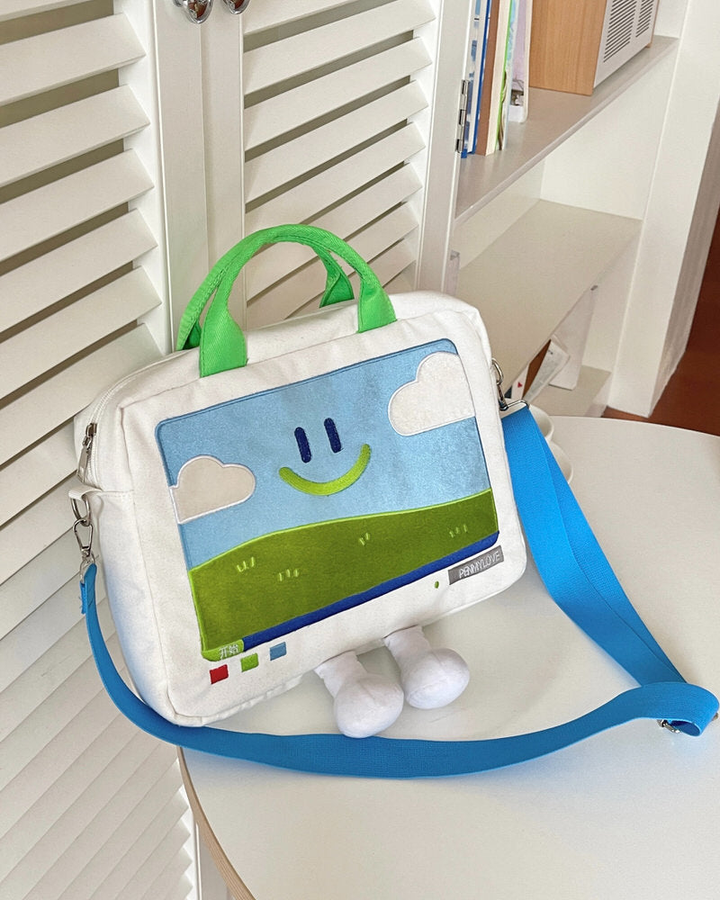 Windows XP Aesthetic Embroidery Handbag