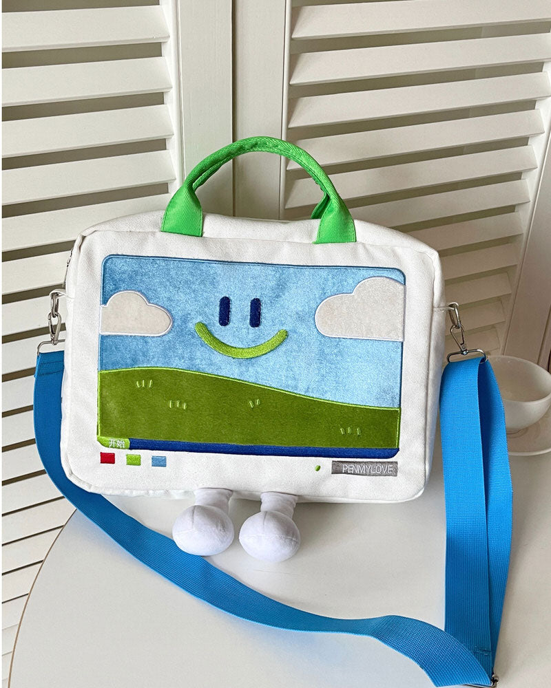 Windows XP Aesthetic Embroidery Handbag