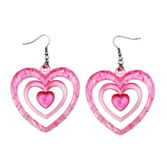 Y2K Aesthetic Heart Earrings