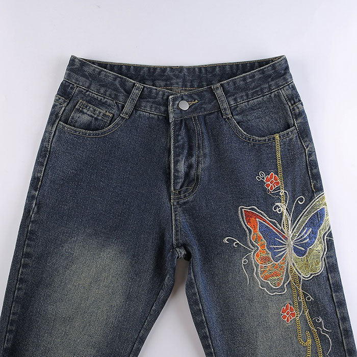 Y2K Aesthetic Wide Leg Jeans