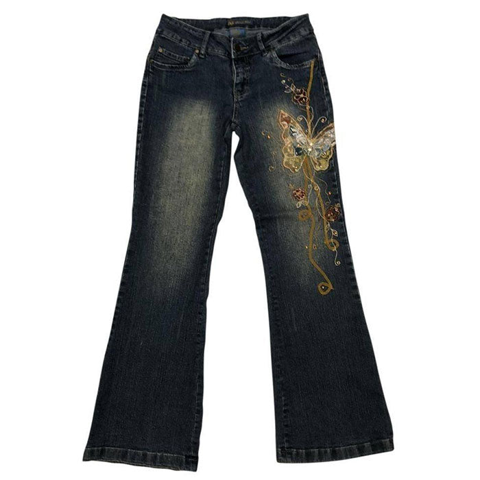 Y2K Aesthetic Wide Leg Jeans