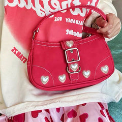 Y2K Pearl Heart Bag