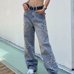 Y2K Star Baggy Jeans