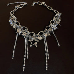 Y2K Stars Rhinestone Necklace