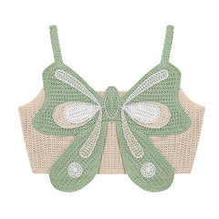 Indie Aesthetic Butterfly Crochet Top