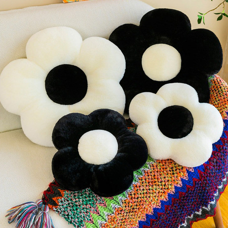 Black & White Flower Pillow