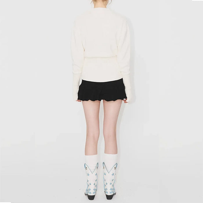 Soft Girl Aesthetic Bow Jumper