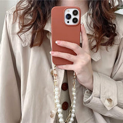 Fall Aesthetic Pearl Chain IPhone Case