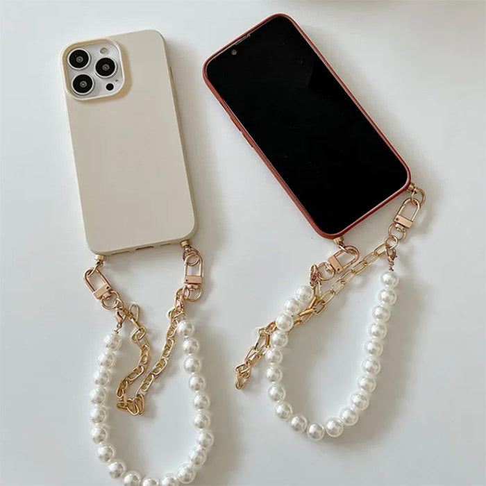 Fall Aesthetic Pearl Chain IPhone Case