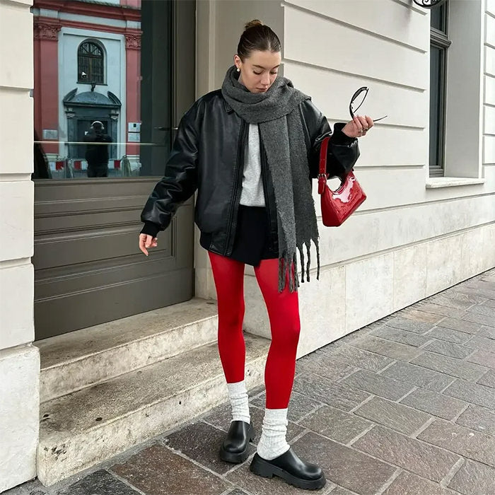 Pop Of Red Tights