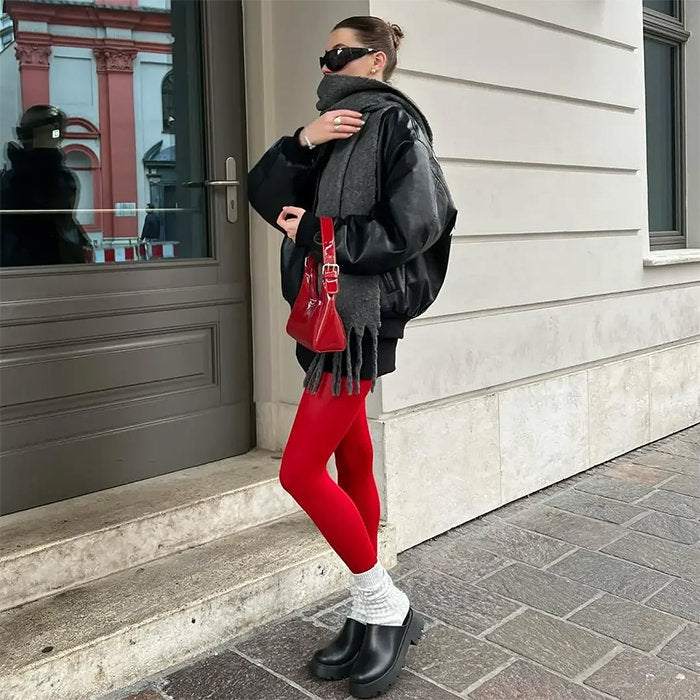 Pop Of Red Tights