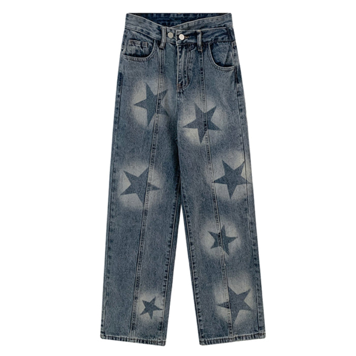 Aesthetic Star Washed Jeans