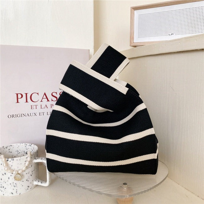 French Mood Striped Mini Crochet Bag