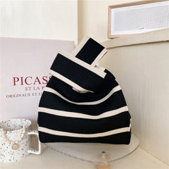 French Mood Striped Mini Crochet Bag