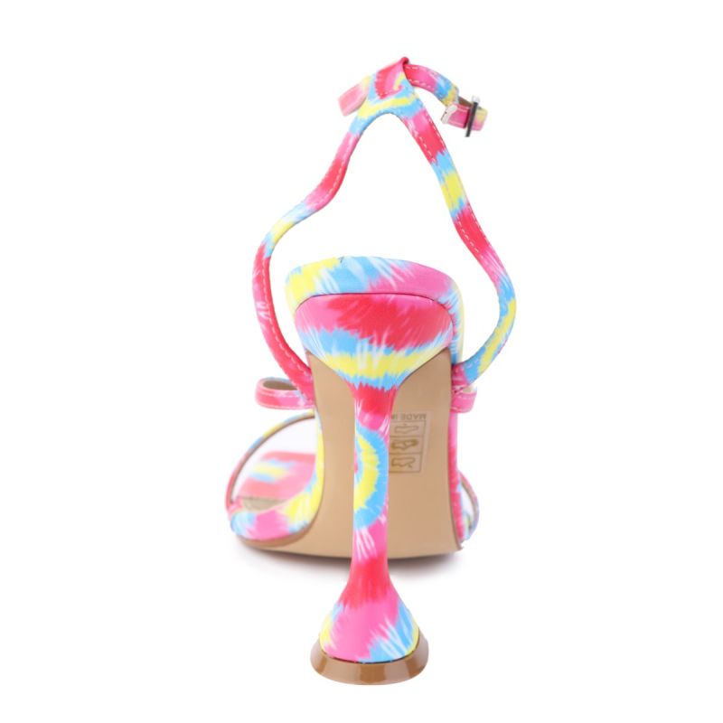 Dip-Dye Multi Colored Square Toe Sandals