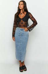 Arlo Black Lace Long Sleeve Top