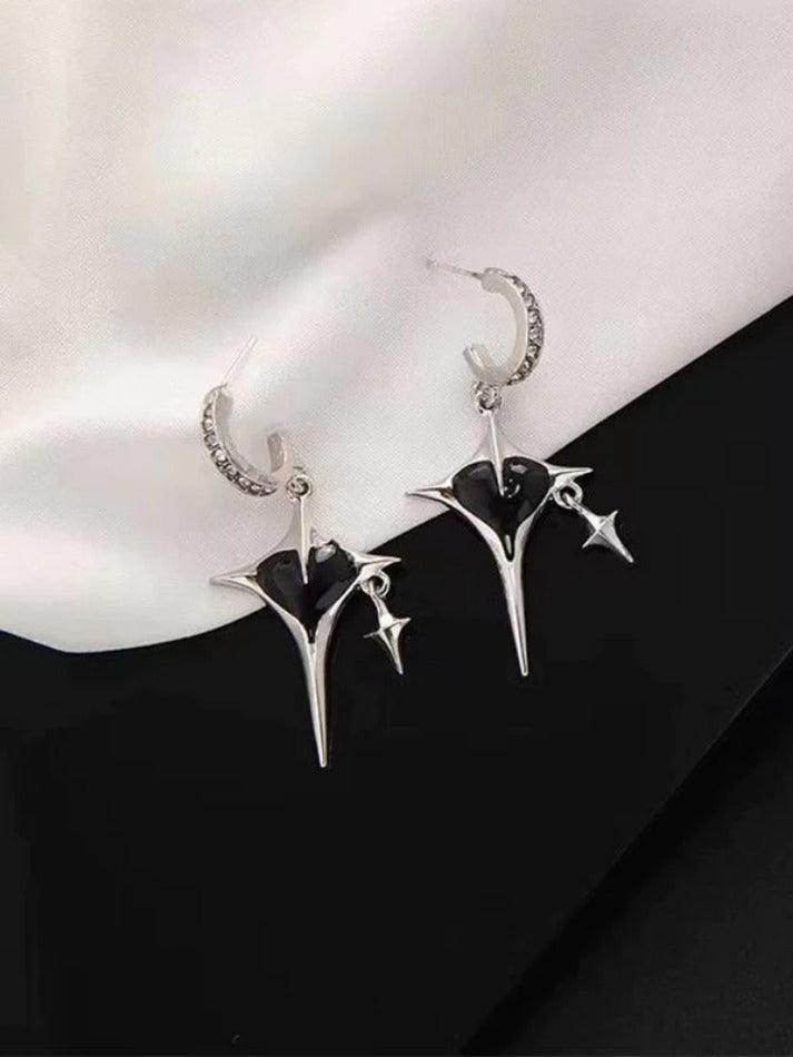 Astral Star Heart Charm Earrings