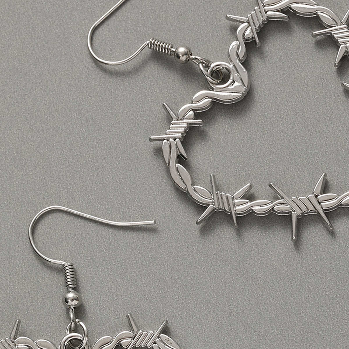 Barbed Wire Heart Earrings