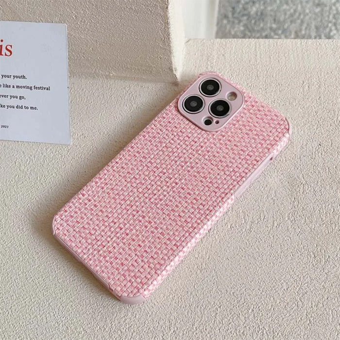 Barbiecore Tweed IPhone Case