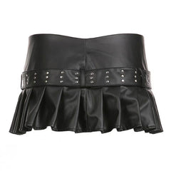 Danger Zone Leather Micro Skirt