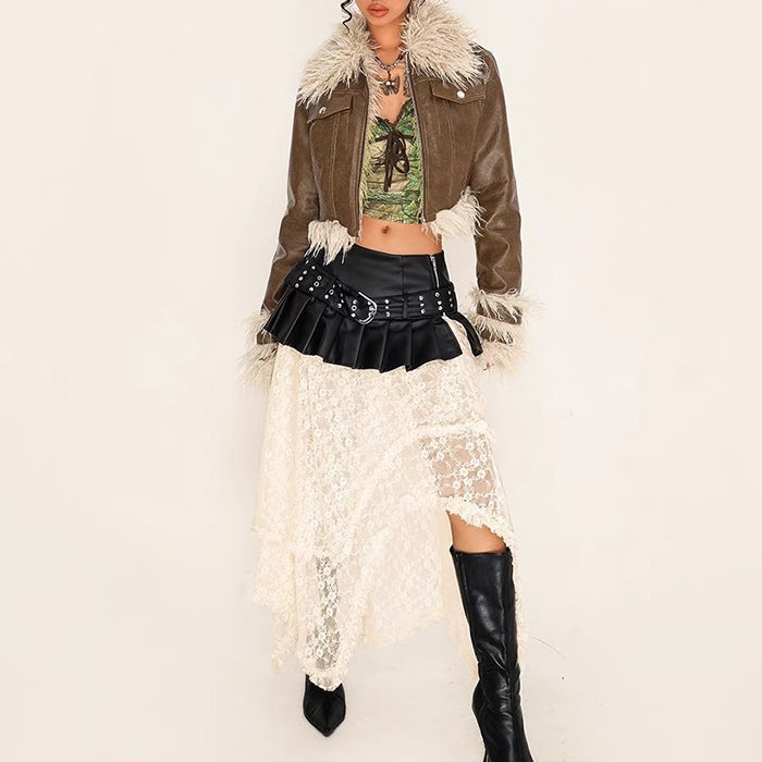 Danger Zone Leather Micro Skirt