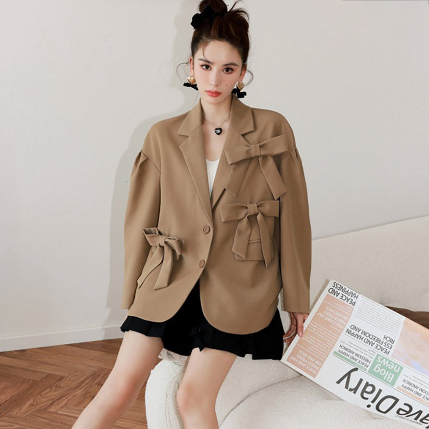 Three Bow-knot Design Blazer