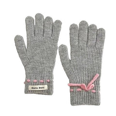 Soft Girl Bow Knit Gloves