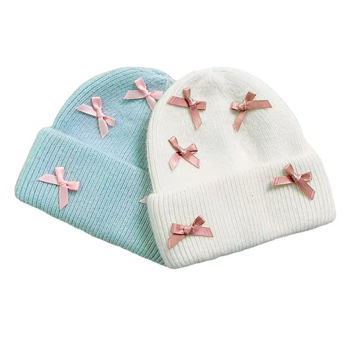 Soft Girl Bows Beanie Hat