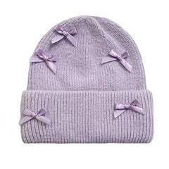 Soft Girl Bows Beanie Hat