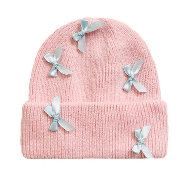 Soft Girl Bows Beanie Hat