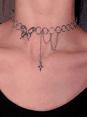 Butterfly Star Decor Choker Necklace