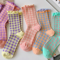 Candy Fairy Plaid Socks