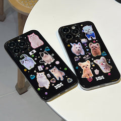 Cats Rhinestone iPhone Case