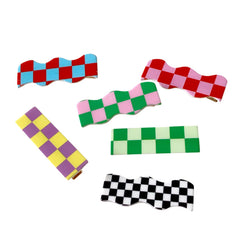 Checkered Hair Clips