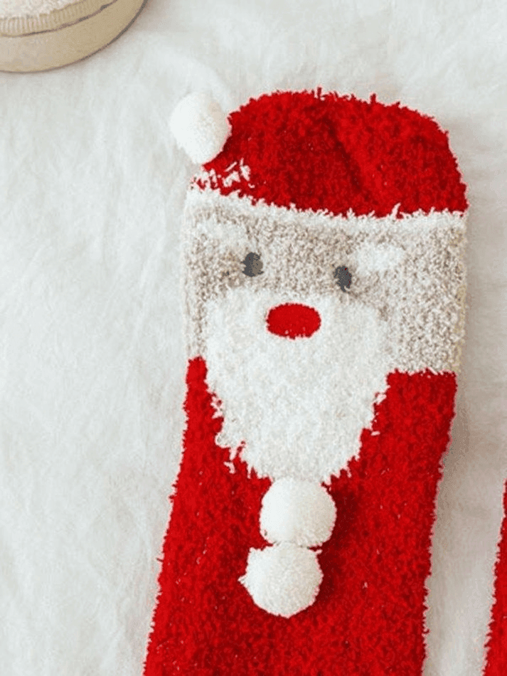 Christmas Santa Coral Fleece Socks