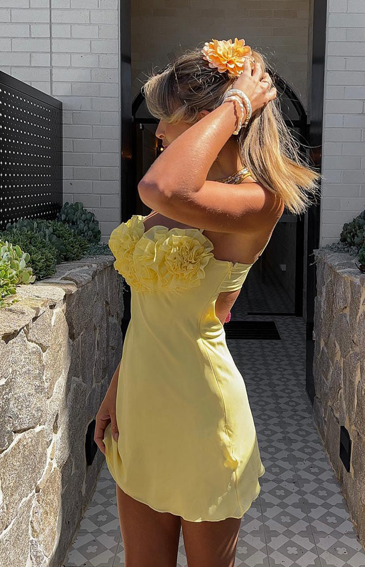 Sindy Yellow Mini Dress