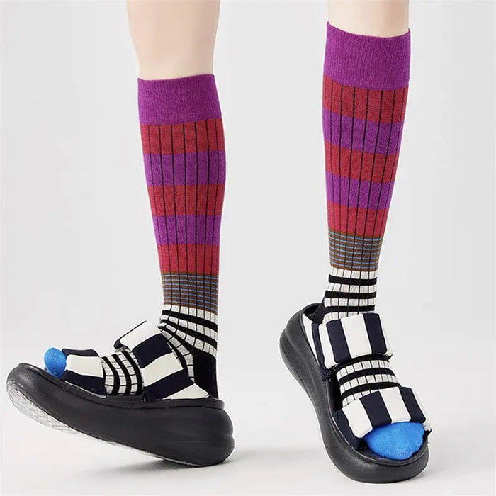 Colorful Striped High Socks