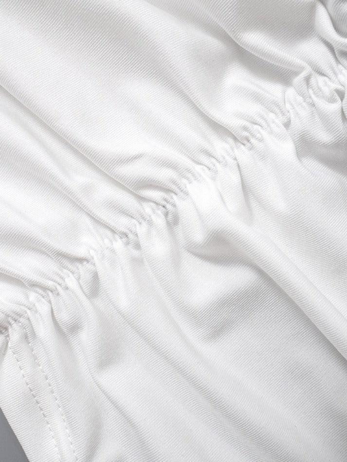 Contrast Color Pleat Cami Top