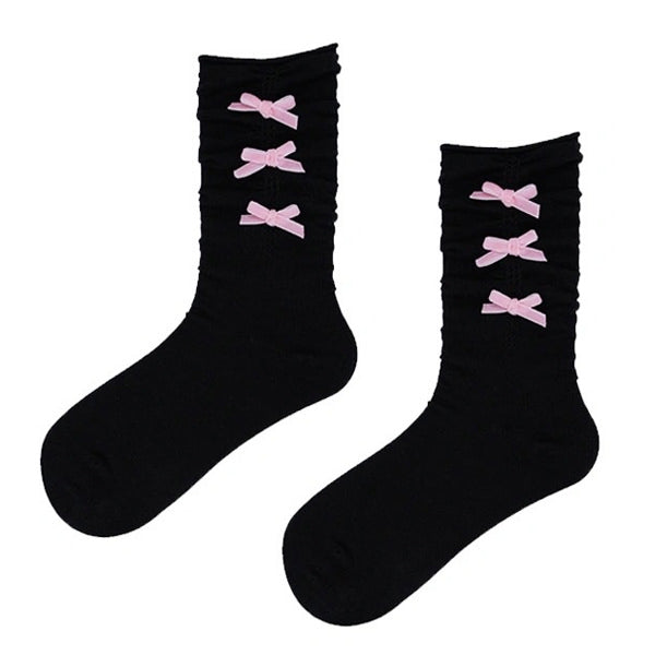 Coquette Aesthetic Bows Socks