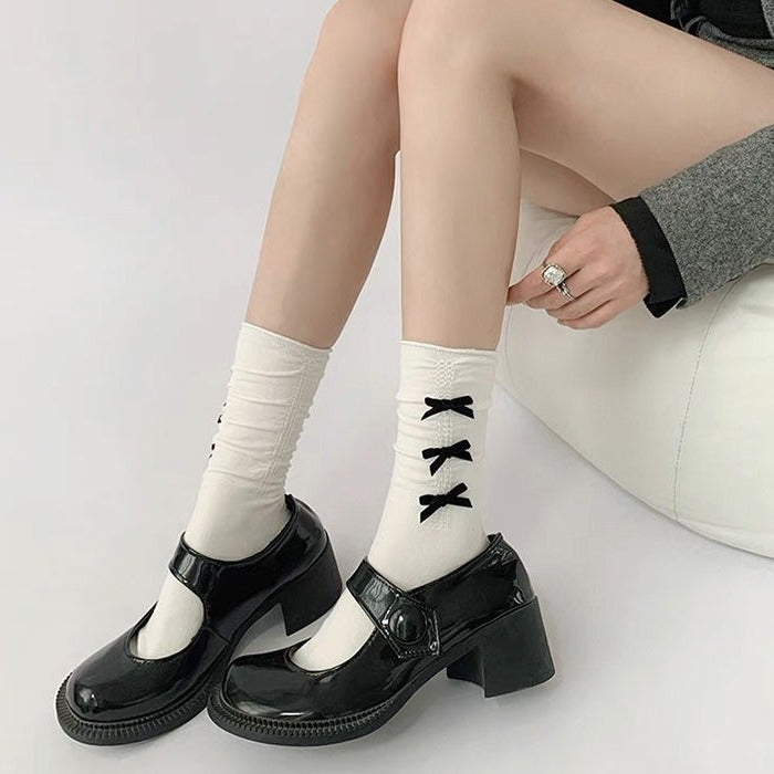 Coquette Aesthetic Bows Socks