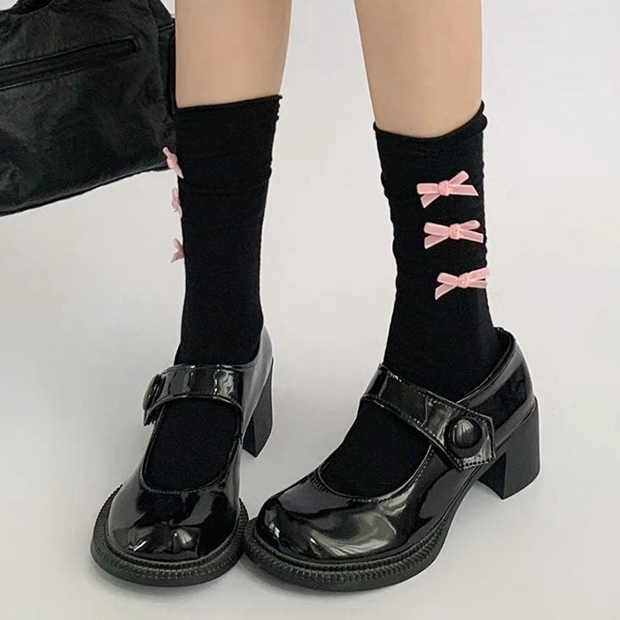 Coquette Aesthetic Bows Socks