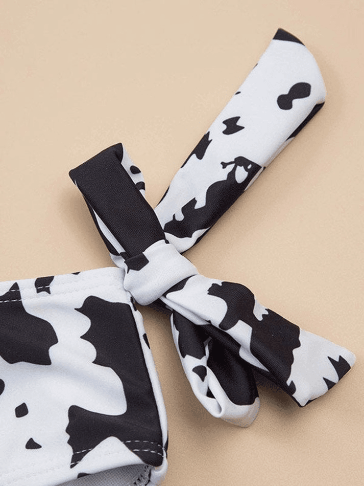 Cow Print Bikini Set