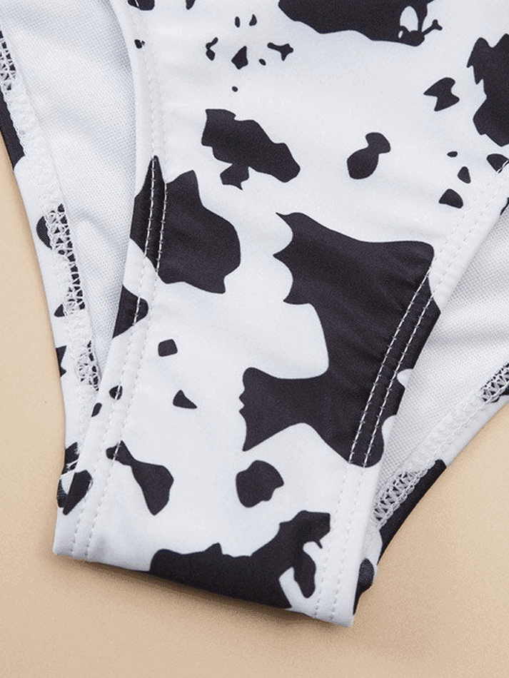 Cow Print Bikini Set