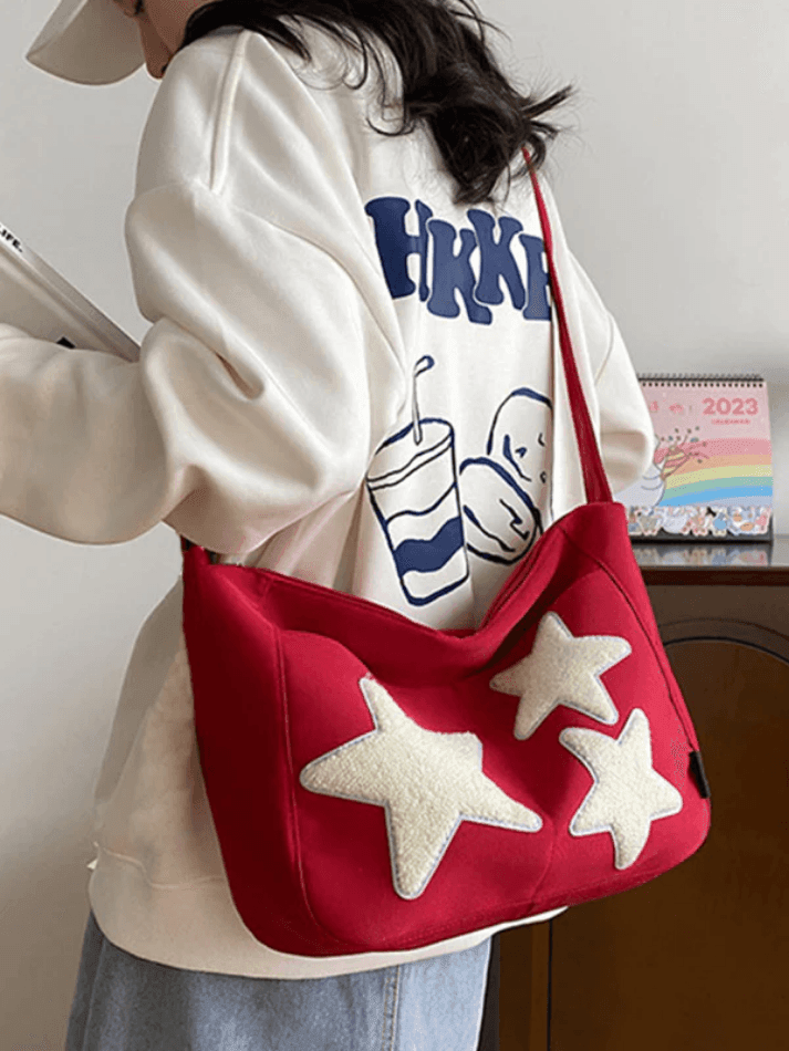 Cute Star Print Crossbody Bag