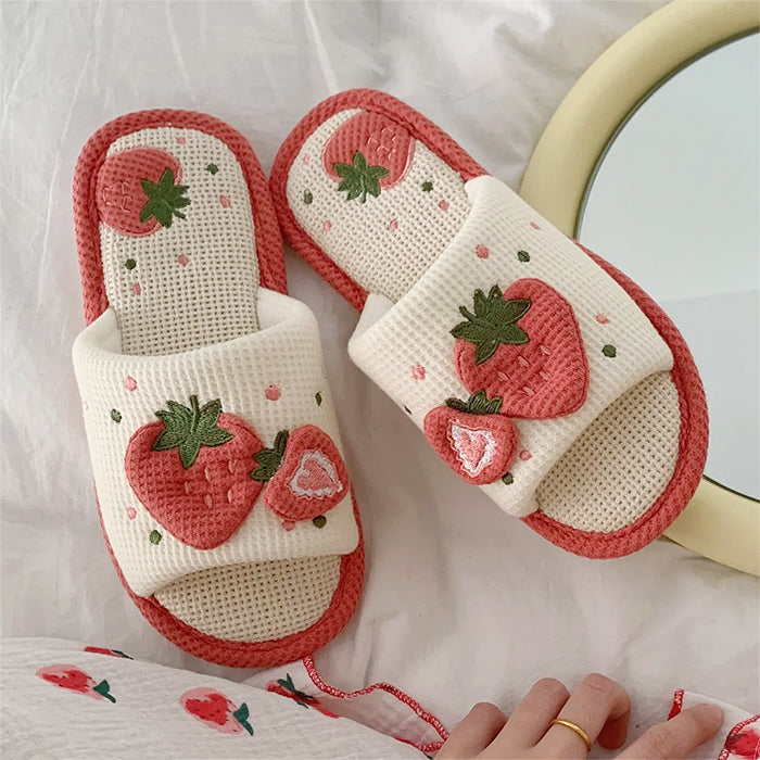 Cute Strawberry Slippers